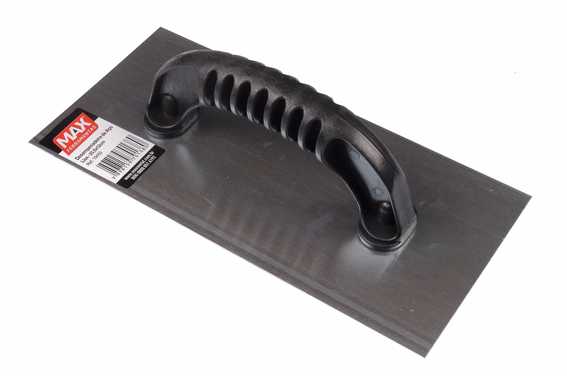 Desempenadeira de Aço - Cabo Plástico - Lisa - Pequena - 15x26cm