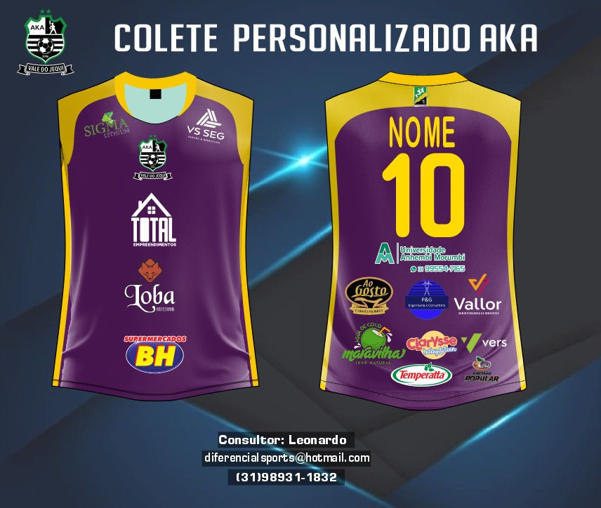 Coletes Oficiais Pelada AKA - 2022-2024