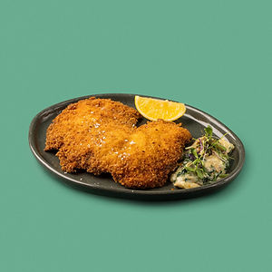 Veal Schnitzel with Creamy Spinach