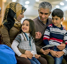 Family at the airport