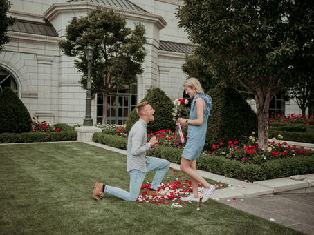 Tag + Izzy Proposal at the Grand America Hotel