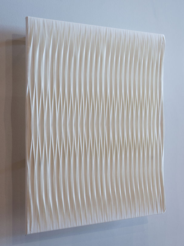 Textilkunstwerk 'Still Waters', Baumwolle auf 80cm x 100cm Keilrahmen