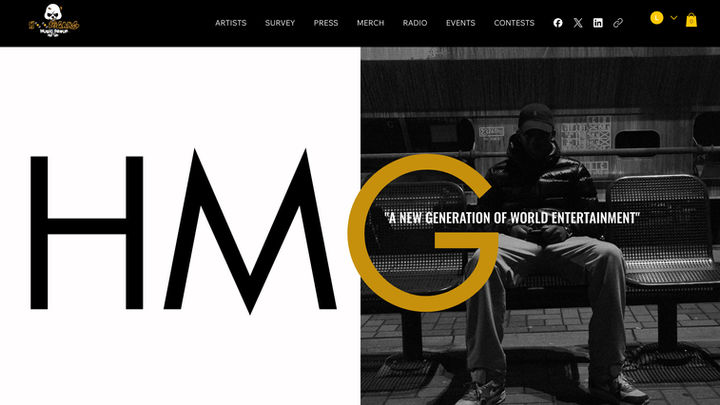 record label website