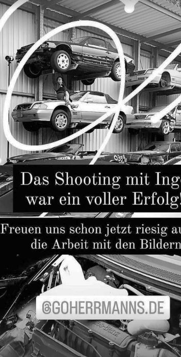 Oldtimer-Shooting mit Ingo war voller Erfolg, Goherrmanns.de zeigt Autos in Werkstatt.