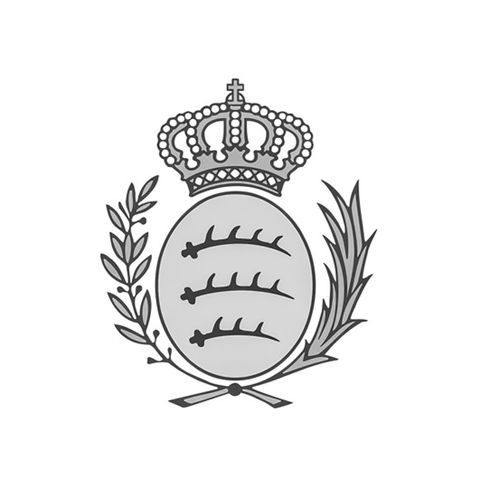 Wappen Baden-Württemberg mit Krone und drei stilisierten Hirschgeweihen im Schild.