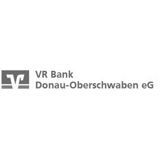 Graues Logo der VR Bank Donau-Oberschwaben eG Genossenschaftsbank.
