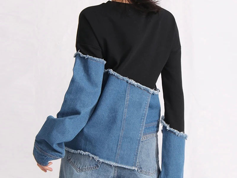 Thumbnail: Denim Crewneck Sweatshirt 