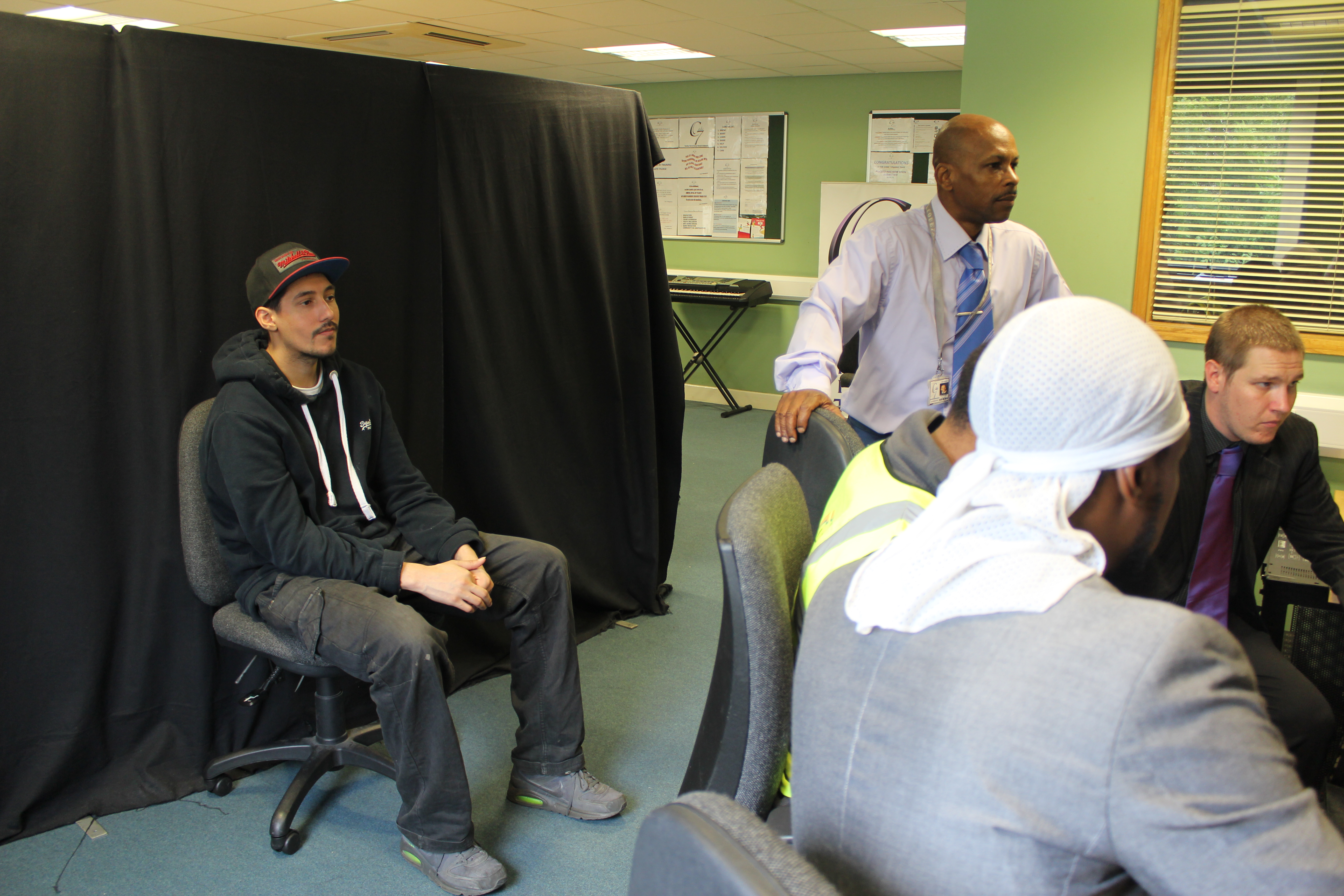 CEO With Graduates Helping Out