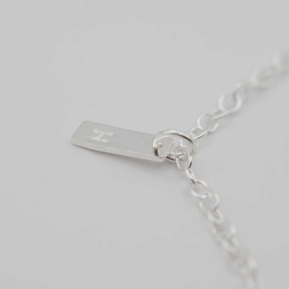 Thumbnail: Gold Initial Rectangle Necklace