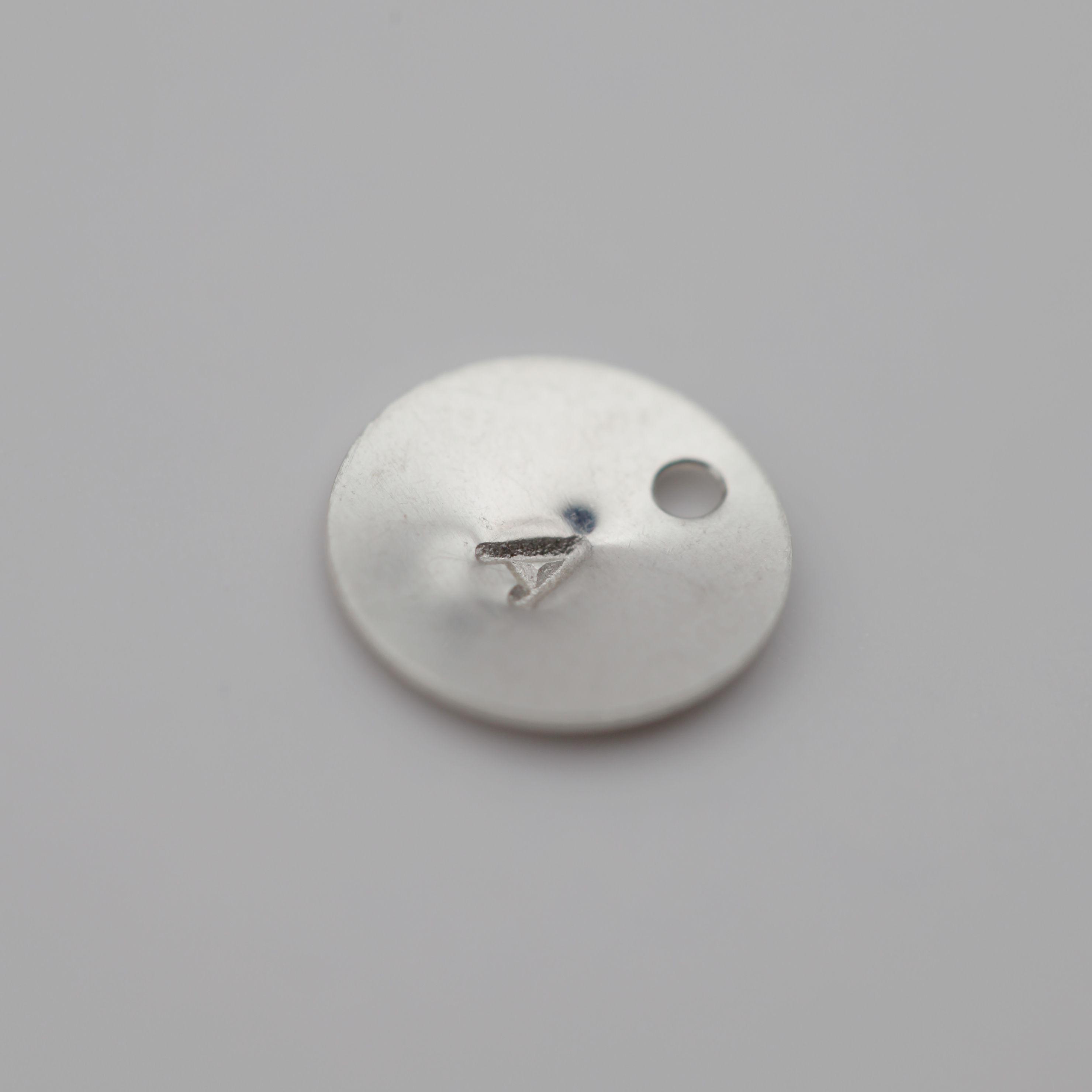 Silver Initial Disc Necklace
