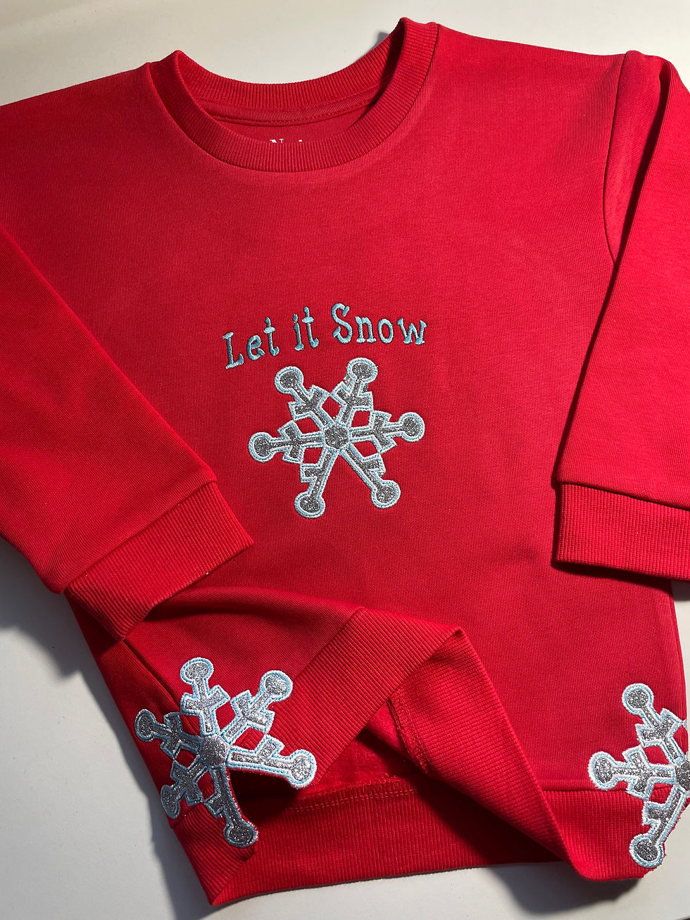 Thumbnail: Let It Snow / Oh Christmas Tree Split Side Applique Snowflake Sweater