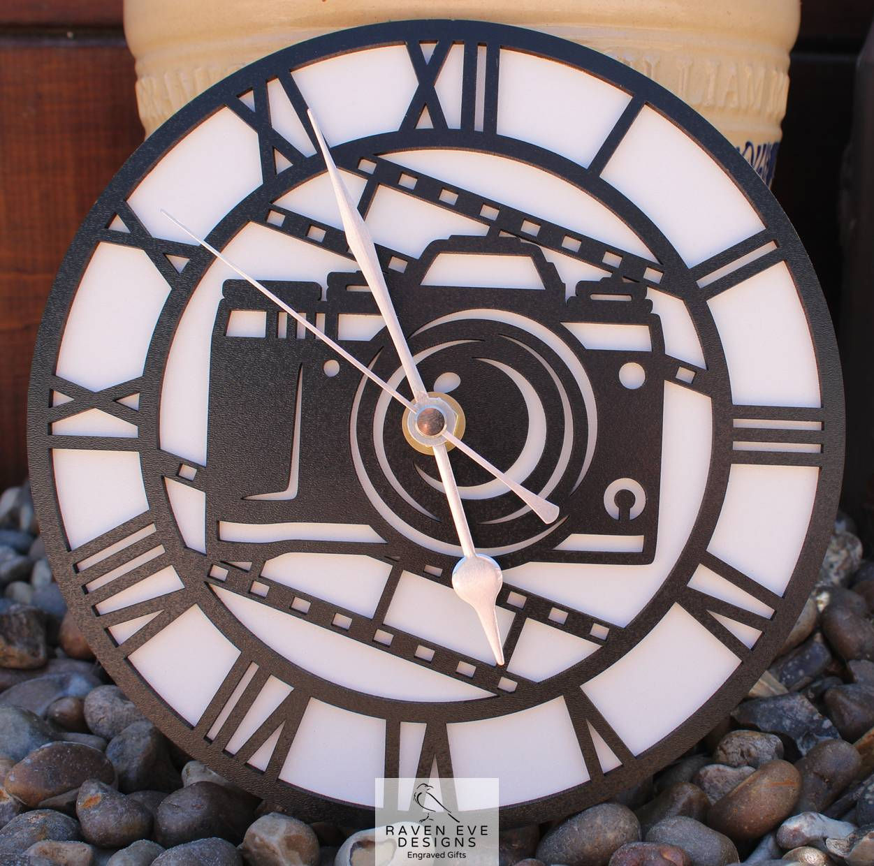 'Photography' Laser Cut Wooden Clock