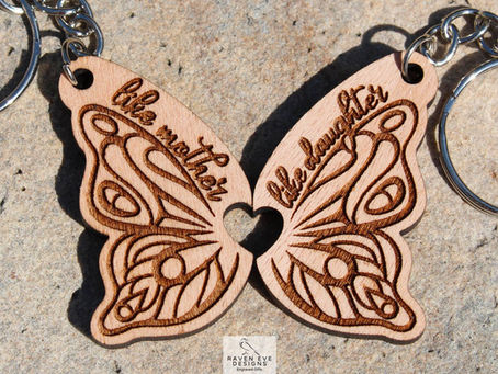 'Like Mother Like Daughter' Laser Cut Keyring