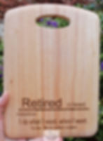 'Retired' Engraved Handled Wooden Board