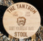 'The Tantrum Stool' Engraved Wooden Circular Stool