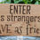 Thumbnail: 'Enter As Strangers, Leave As Friends' Engraved Solid Wood Sign