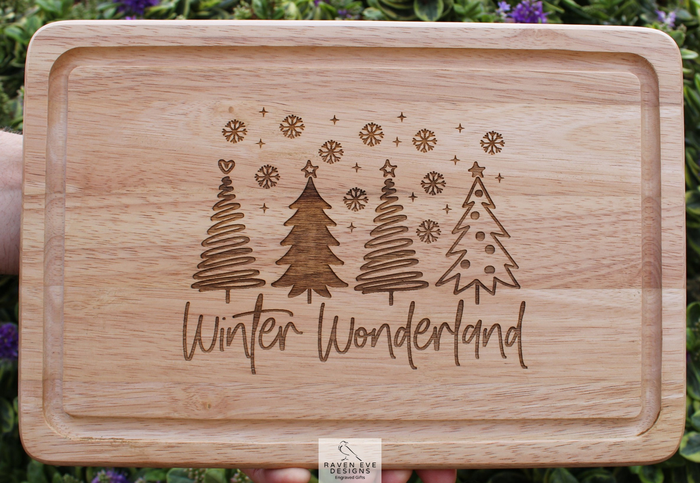 'Winter Wonderland' Engraved Wooden Rectangle Board