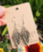 'Boho Feather' Laser Cut Wooden Earrings