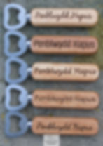 'Penblwydd Hapus' Welsh Engraved Long Handled Wooden Bottle Opener