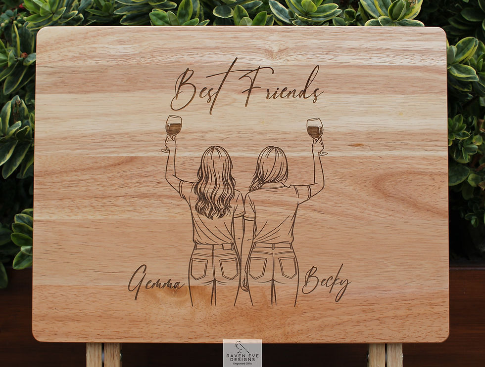 Personalised 'Best Friends' Engraved Wooden Folding Table