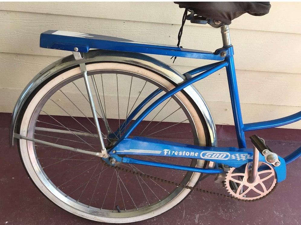 Vintage Firestone 500 Blue & White Bike Good Working