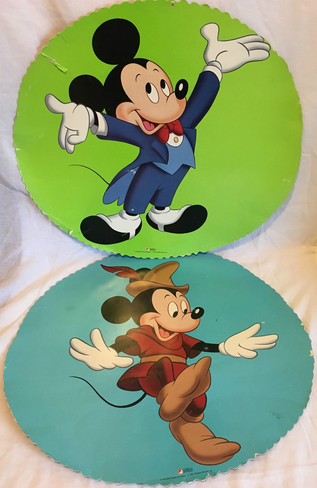 Vintage Mickey Mouse Advertising Poster, Disney & Nabisco 1987.