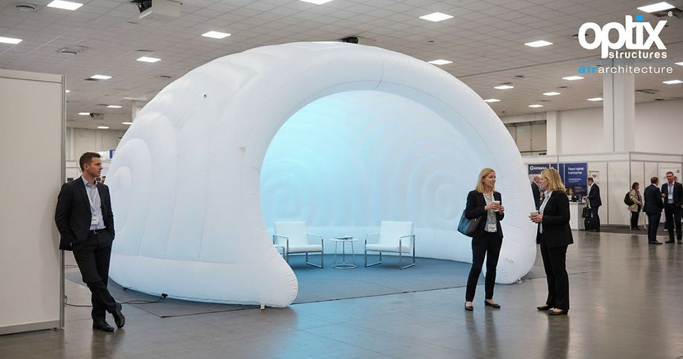 Optix Inflatable Dome creating a quieter zone inside a corporate conference venue.
