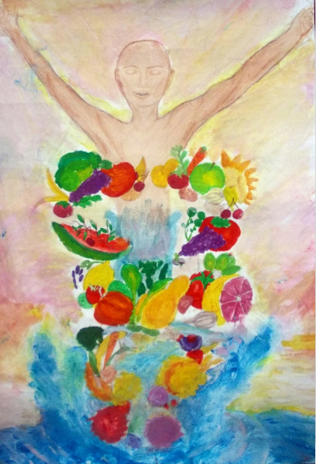 Human genesis by Mihaela Plesca - mixed technique created at aprox. 16 years old.