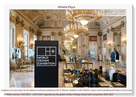 Mihaela Plesca - Juror of A'Design Award and Competition 2024-2025 at its Exhibition in Italy