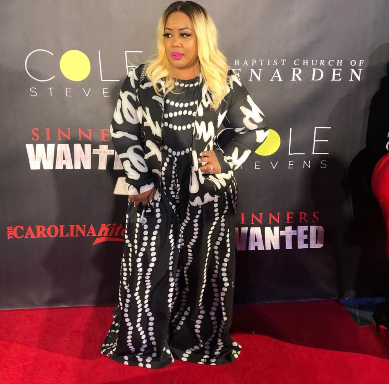 Long Sleeve Geometric Statement Jumpsuit