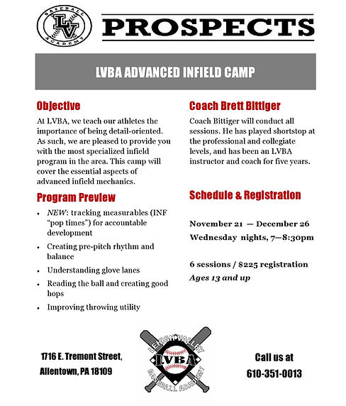 LVBA Advanced Infield Camp Fall 2018 (2)