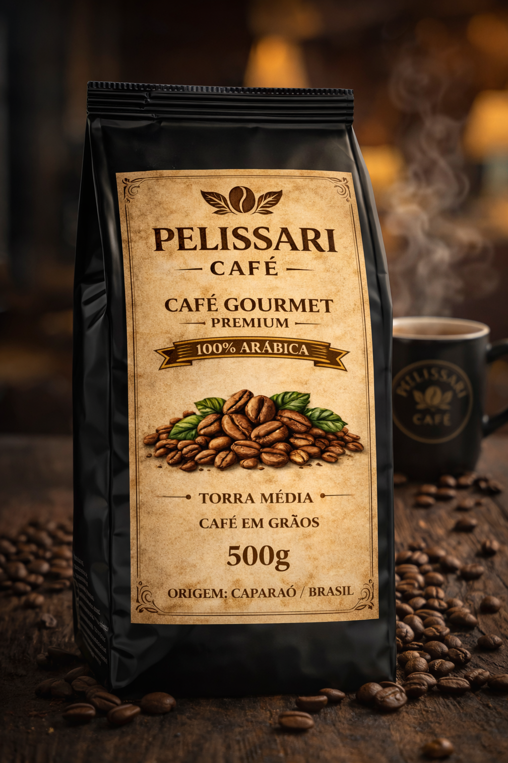 Café arábica gourmet premium 500g (em grãos)