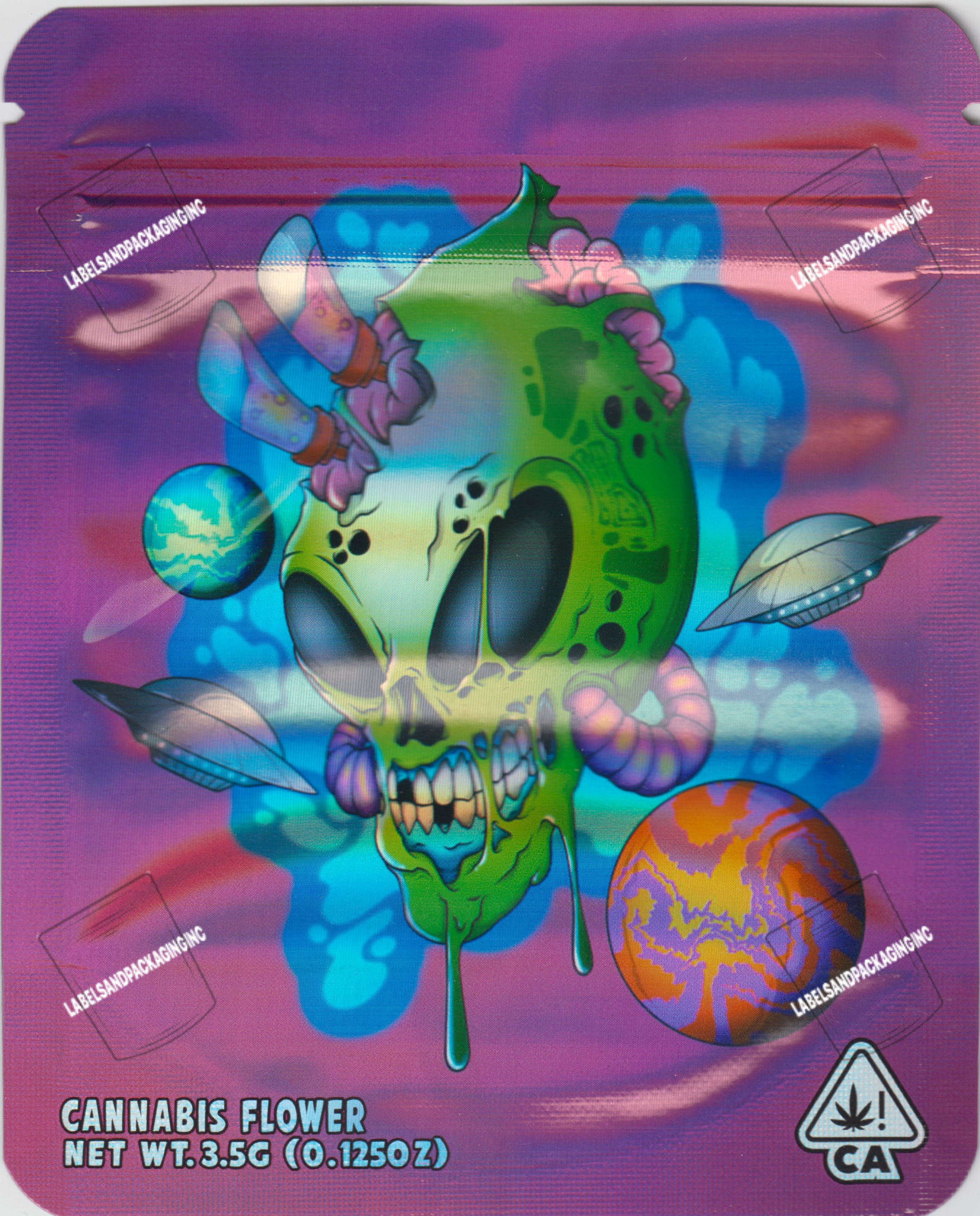 Skull Flower Mylar Bag 3.5G