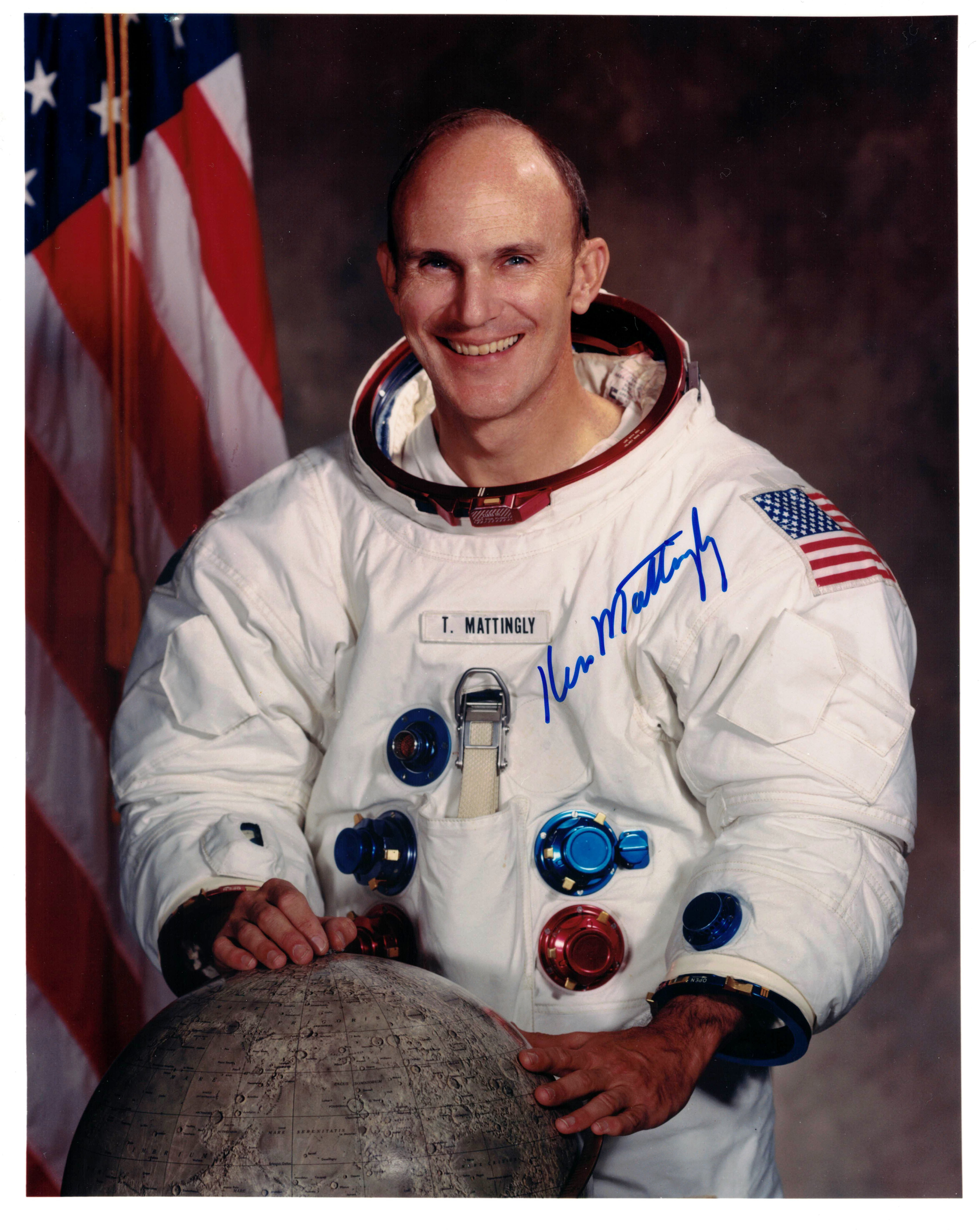Ken Mattingly, Apollo 16  Signed NASA Portrait