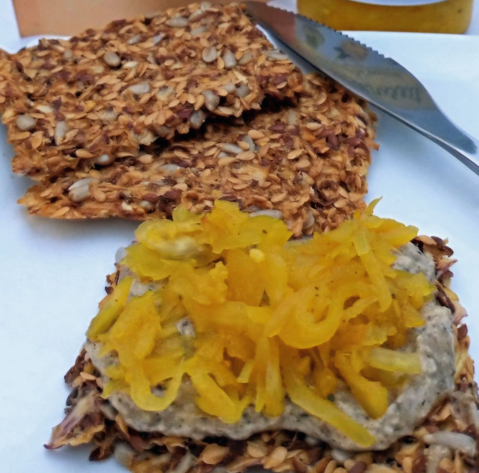 Thumbnail: Prebiotic & Probiotic Living Flaxseed Kraut Crackers
