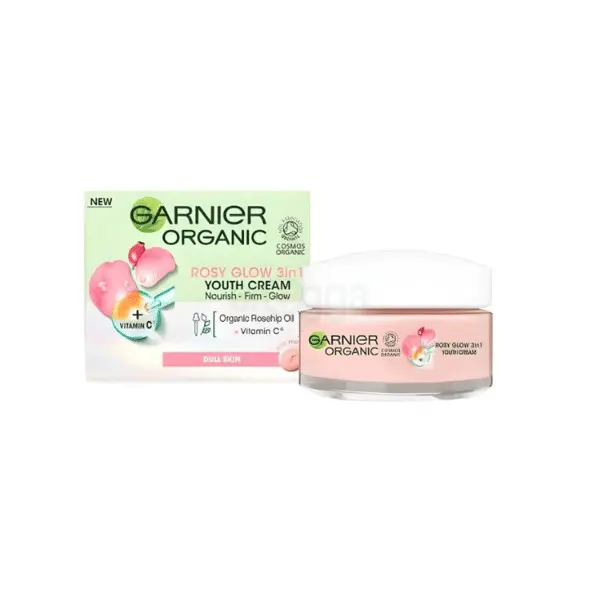 Garnier Organic Rosy Glow 3-in-1 Youth Cream 1.7 fl oz