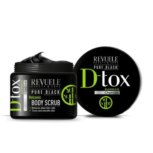 Revuele Pure Black D Tox Bamboo Charcoal Body Scrub 300ml
