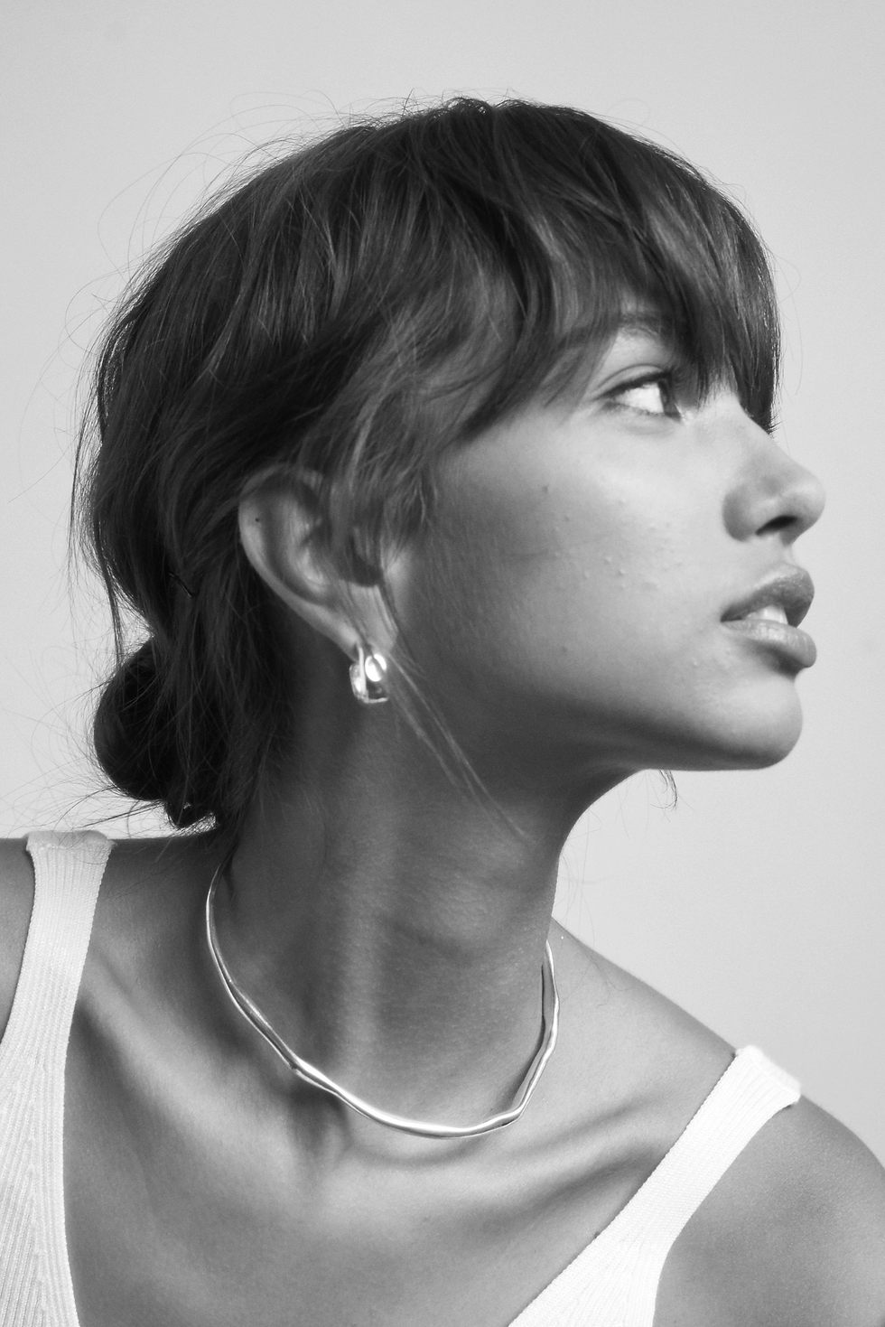 Thumbnail: The Shape Of Sound Necklet Eco-friendly Silver