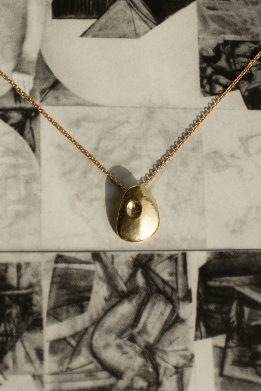 The Proud Pebble Pendant Ethical Gold Plated