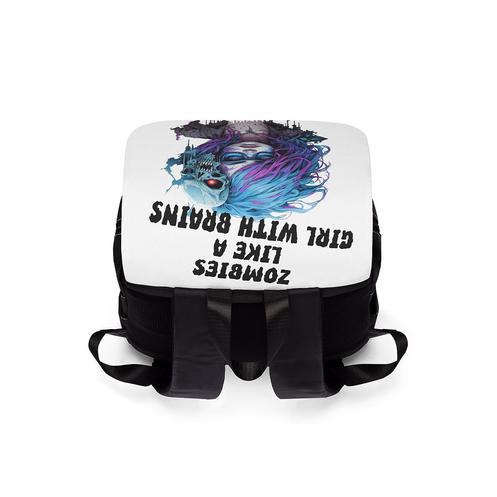 Thumbnail: Edgy Unisex Casual Shoulder Backpack - 'Brains with Brains' Graphic Design