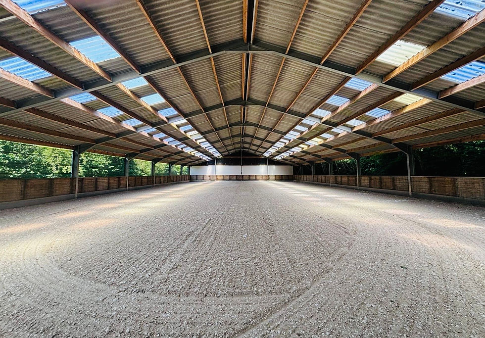 Piste d'équitation couverte