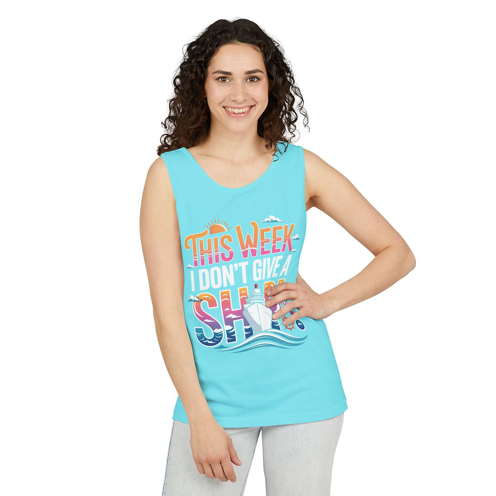 Thumbnail: Cruise Tank Top — "This Week I Don't Give a Ship" Nautical Vacation Tank