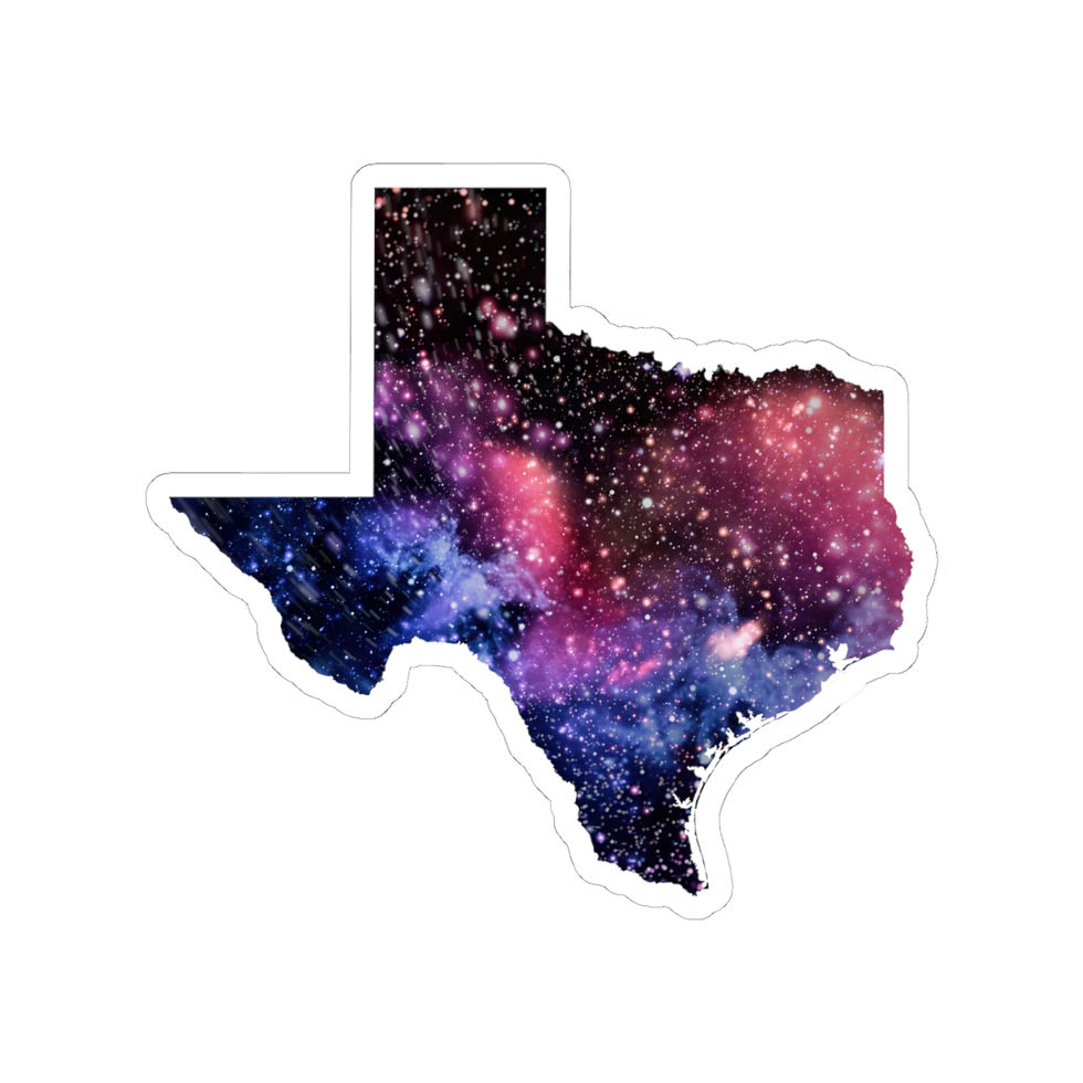 Thumbnail: Texas Galaxy Sticker — Kiss-Cut State Decal for Laptops, Water Bottles & Cars
