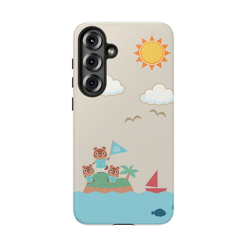 Thumbnail: Raccoon Animal Inspired Crossing Phone Case — ACNH Tough Protective Case