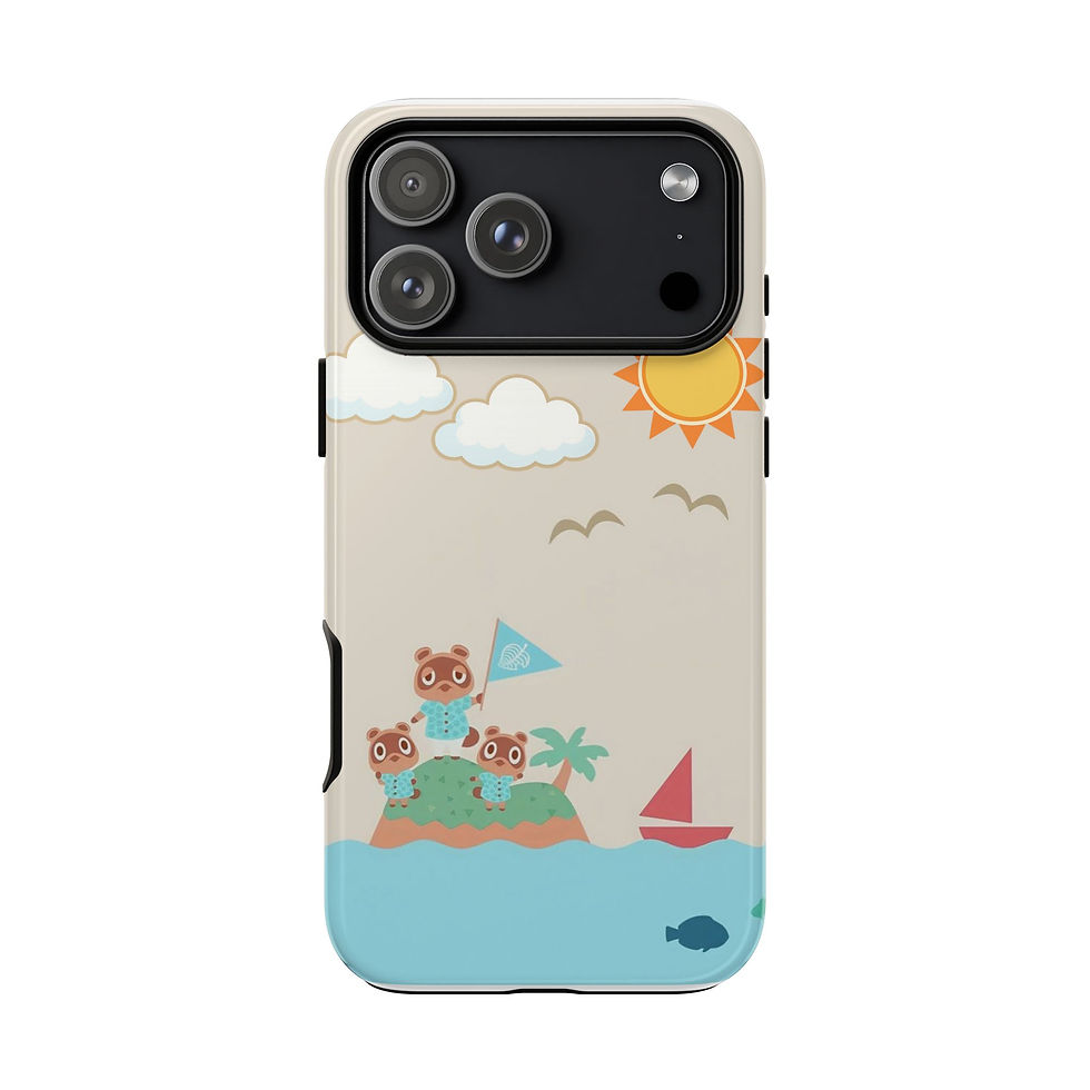 Thumbnail: Raccoon Animal Inspired Crossing Phone Case — ACNH Tough Protective Case
