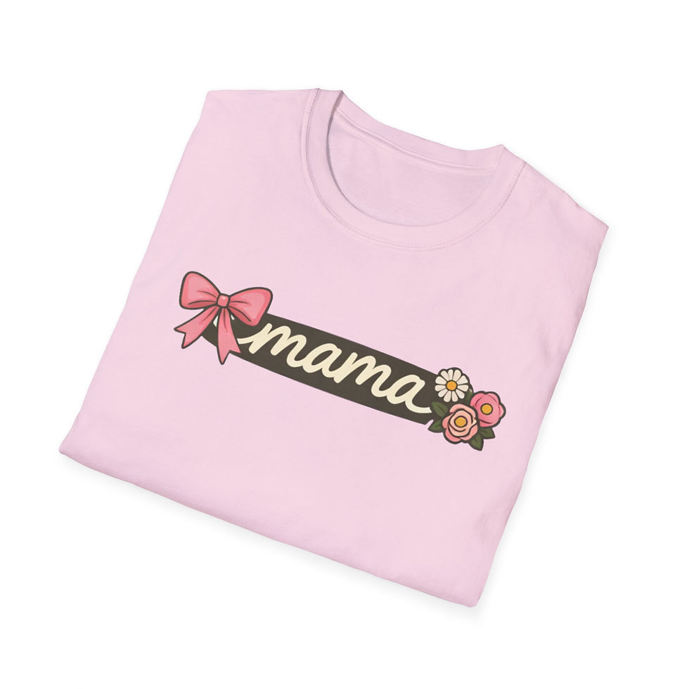 Thumbnail: Mama Floral T-Shirt — Cute Bow & Flowers Mother's Day Tee