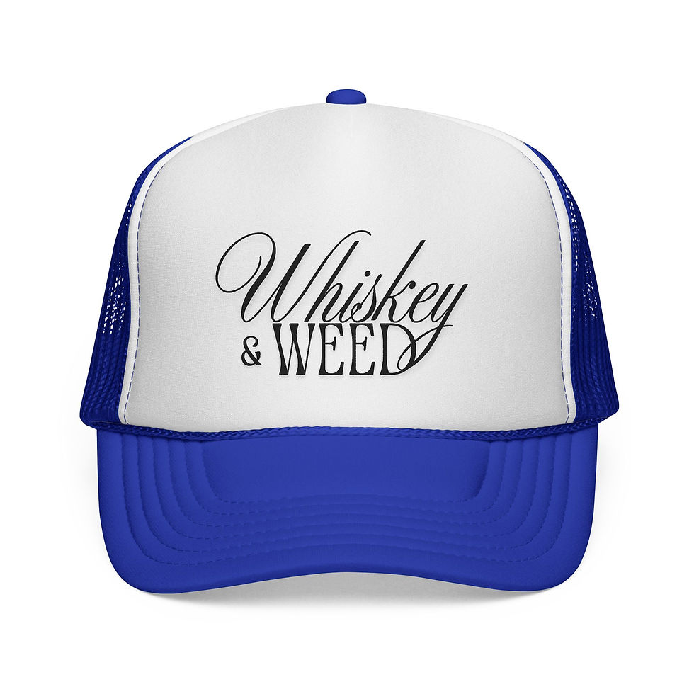 Thumbnail: Whiskey & Weed Trucker Cap Bud and Liquor - 