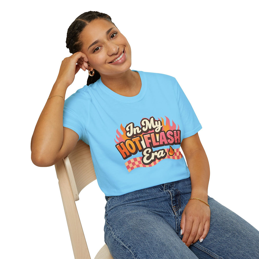 Thumbnail: In My Hot Flash Era T-Shirt – Funny Menopause Graphic Tee Flames