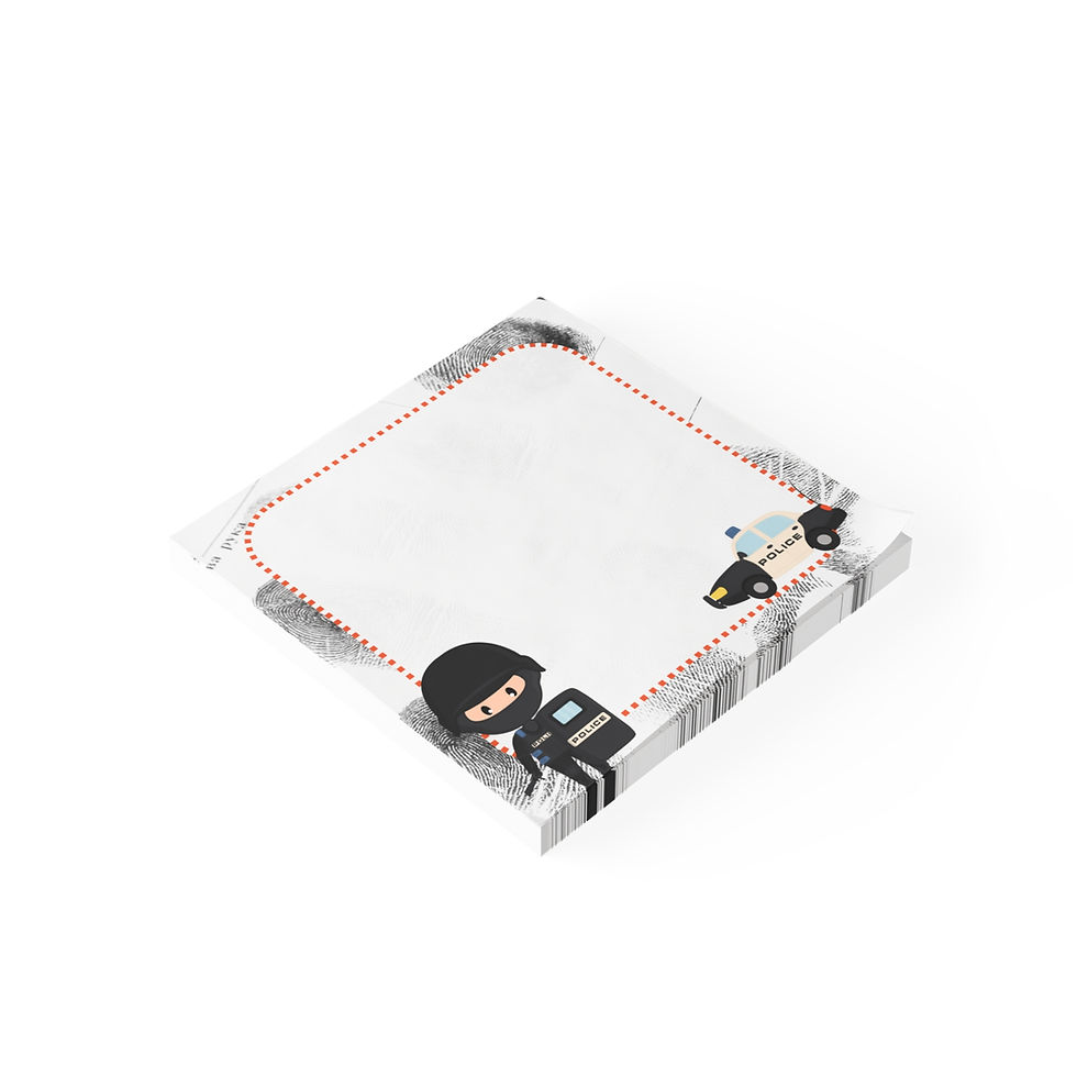 Thumbnail: Police SWAT Post-it® Note Pads — Cute Cop & Squad Car Sticky Notes