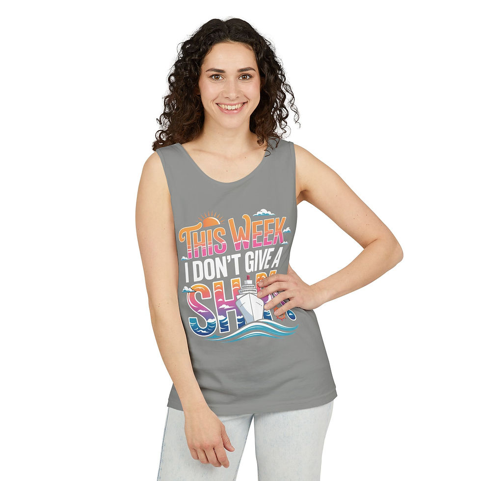 Thumbnail: Cruise Tank Top — "This Week I Don't Give a Ship" Nautical Vacation Tank